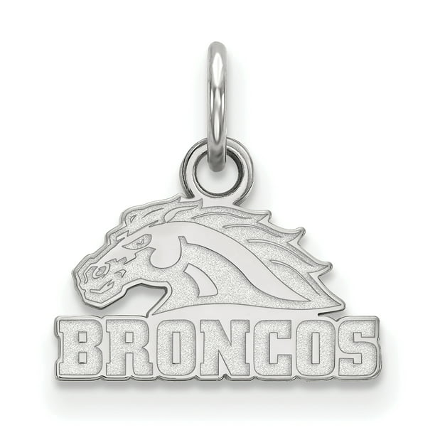 Western Michigan University Broncos Mascot Head Pendant in Sterling Silver 10x12mm 